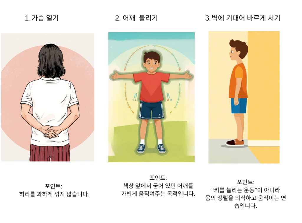 7~12세 초등학생이 쉬는 시간에 할 수 있는 자세 리셋 운동 3가지